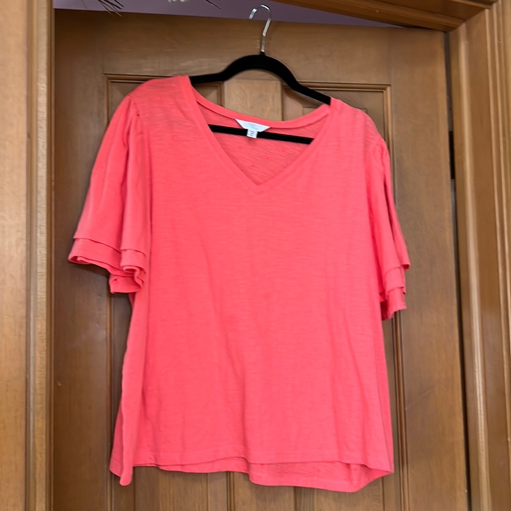 Dotted Flutter sleeve Tee shirt
